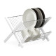 Πιατοθήκη πάγκου πτυσσόμενη "Bamboo White" Relaxdays