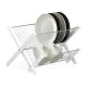Πιατοθήκη πάγκου πτυσσόμενη "Bamboo White" Relaxdays
