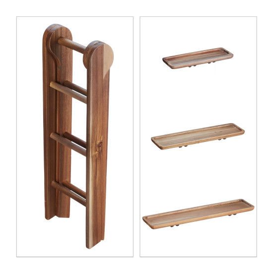 Επιφάνεια σερβιρίσματος 3/επιπέδων "Wood" Relaxdays