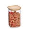 Βάζο αποθήκευσης Glass Bamboo 1300ml Zeller