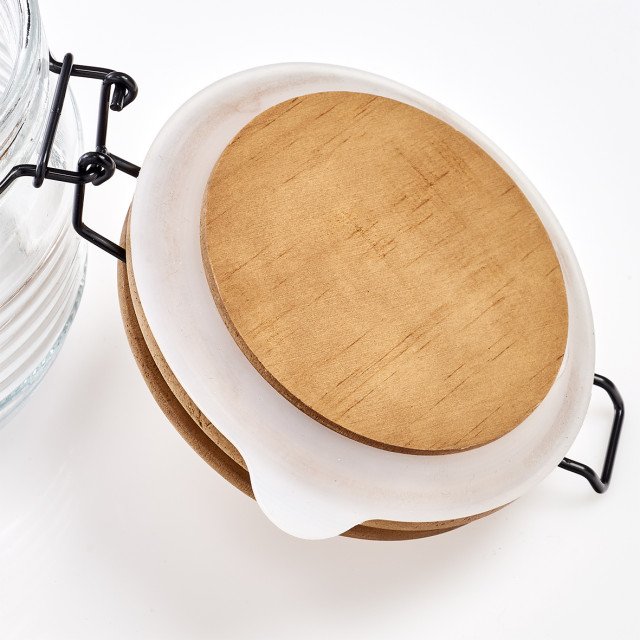 Bάζο αποθήκευσης με ξύλινο καπάκι "Wood" Zeller 500ml