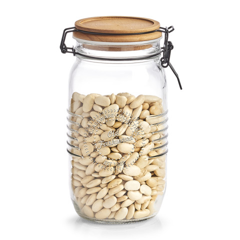 Bάζο αποθήκευσης με ξύλινο καπάκι "Wood" Zeller 1500ml