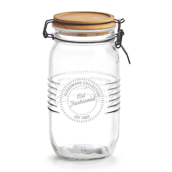 Bάζο αποθήκευσης με ξύλινο καπάκι "Wood" Zeller 1500ml