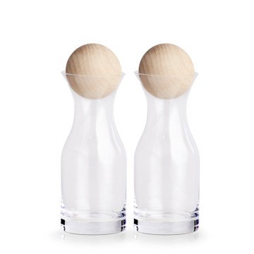 Σετ λάδι/ξύδι καράφες με ξύλινο καπάκι 250ml Zeller Σετ λάδι/ξύδι καράφες με ξύλινο καπάκι 250ml Zeller