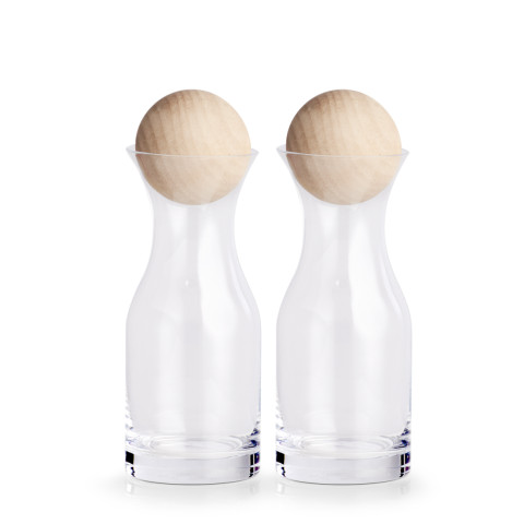 Σετ λάδι/ξύδι καράφες με ξύλινο καπάκι 250ml Zeller