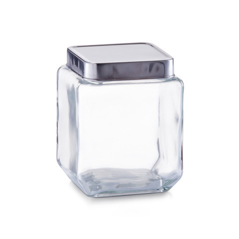 Βάζο αποθήκευσης "Square Metal" 1100ml Zeller