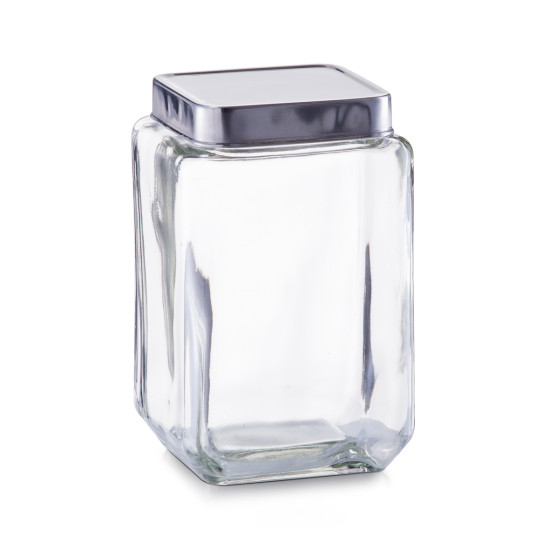 Βάζο αποθήκευσης "Square Metal" 1500ml Zeller