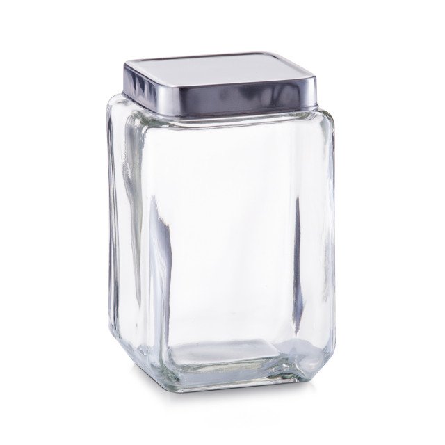 Βάζο αποθήκευσης "Square Metal" 1500ml Zeller