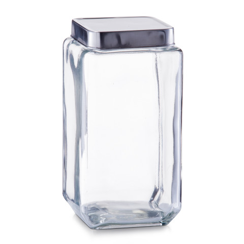 Βάζο αποθήκευσης "Square Metal" 2000ml Zeller