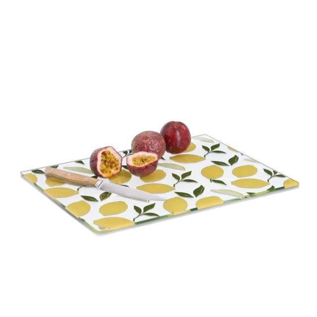 Επιφάνεια κοπής γυάλινη "Lemons" Zeller 40x30cm