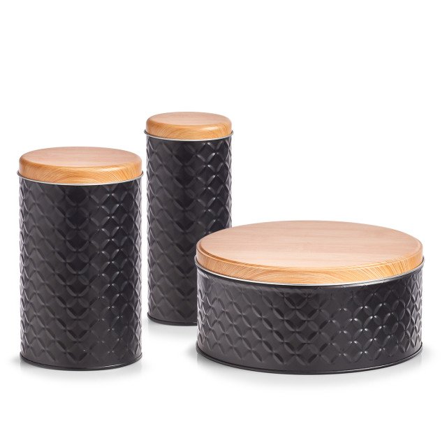 Μεταλλικό κουτί κουζίνας  "Scandi Metal Black" Zeller