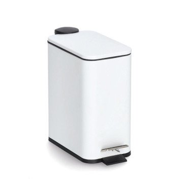 Χαρτοδοχείο μπάνιου "Square White" 5L Soft Close