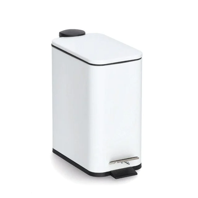 Χαρτοδοχείο μπάνιου "Square White" 5L Soft Close