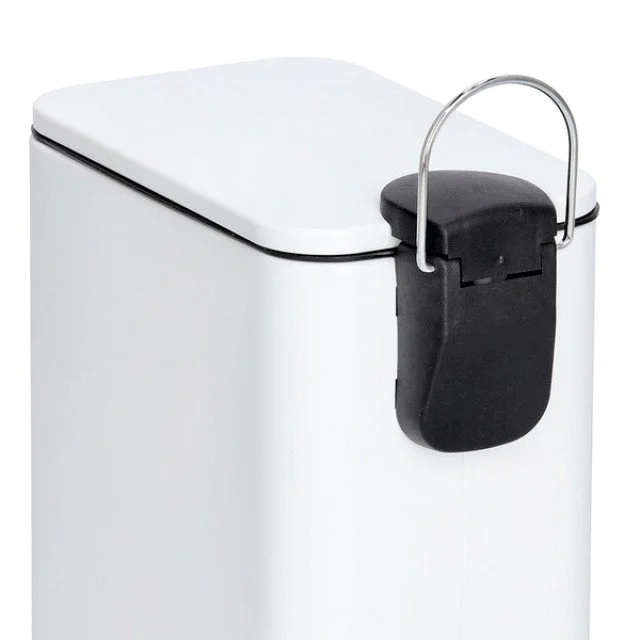 Χαρτοδοχείο μπάνιου "Square White" 5L Soft Close