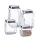 Βάζο αποθήκευσης "Square Metal" 1100ml Zeller