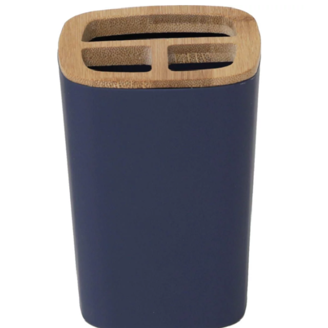 Ποτηροθήκη Bamboo Navy blue "Rubber" Tendance 